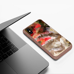 Чехол iPhone XS Max матовый Pattern style, цвет: 3D-коричневый — фото 2