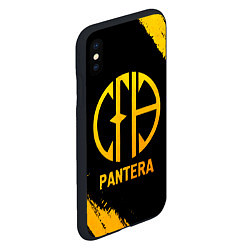 Чехол iPhone XS Max матовый Pantera - gold gradient, цвет: 3D-черный — фото 2