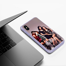 Чехол iPhone XS Max матовый Blackpink kpop, цвет: 3D-светло-сиреневый — фото 2