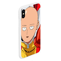 Чехол iPhone XS Max матовый Saitama big, цвет: 3D-белый — фото 2