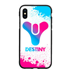 Чехол iPhone XS Max матовый Destiny neon gradient style