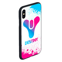 Чехол iPhone XS Max матовый Destiny neon gradient style, цвет: 3D-черный — фото 2