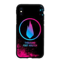 Чехол iPhone XS Max матовый Thousand Foot Krutch - neon gradient