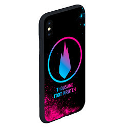 Чехол iPhone XS Max матовый Thousand Foot Krutch - neon gradient, цвет: 3D-черный — фото 2