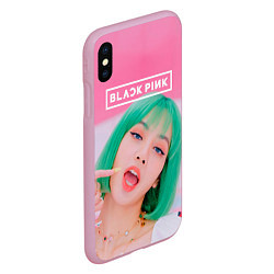 Чехол iPhone XS Max матовый Blackpink ice cream, цвет: 3D-розовый — фото 2