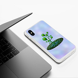 Чехол iPhone XS Max матовый Инопланетная растительная жизнь, цвет: 3D-белый — фото 2