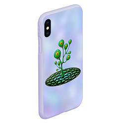 Чехол iPhone XS Max матовый Инопланетная растительная жизнь, цвет: 3D-светло-сиреневый — фото 2