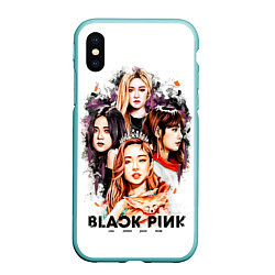 Чехол iPhone XS Max матовый Blackpink 2018, цвет: 3D-мятный