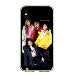 Чехол iPhone XS Max матовый Blackpink Bright jackets, цвет: 3D-салатовый