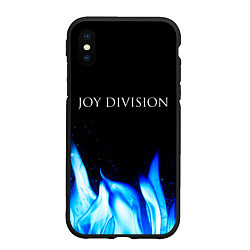 Чехол iPhone XS Max матовый Joy Division blue fire