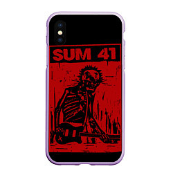 Чехол iPhone XS Max матовый Sum41 - Skeleton
