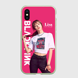 Чехол iPhone XS Max матовый Blackpink Beautiful Lisa, цвет: 3D-салатовый