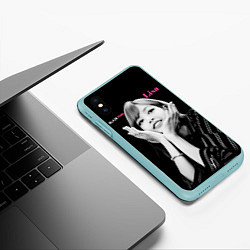 Чехол iPhone XS Max матовый Blackpink Lisa gesture of love, цвет: 3D-мятный — фото 2