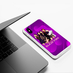 Чехол iPhone XS Max матовый K-pop Blackpink girls, цвет: 3D-белый — фото 2