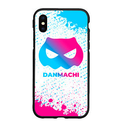 Чехол iPhone XS Max матовый DanMachi neon gradient style