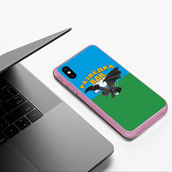 Чехол iPhone XS Max матовый Разведка ВДВ, цвет: 3D-розовый — фото 2