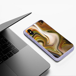 Чехол iPhone XS Max матовый Mood waves, цвет: 3D-светло-сиреневый — фото 2