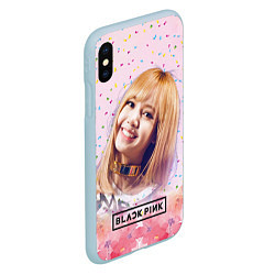 Чехол iPhone XS Max матовый Lisa kpop, цвет: 3D-голубой — фото 2