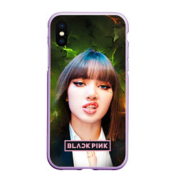 Чехол iPhone XS Max матовый Blackpink Lisa, цвет: 3D-сиреневый