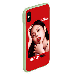 Чехол iPhone XS Max матовый Blackpink Beautiful Jennie, цвет: 3D-салатовый — фото 2