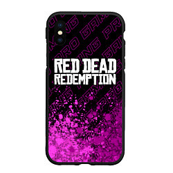 Чехол iPhone XS Max матовый Red Dead Redemption pro gaming: символ сверху, цвет: 3D-черный