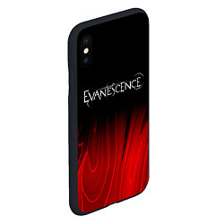 Чехол iPhone XS Max матовый Evanescence red plasma, цвет: 3D-черный — фото 2