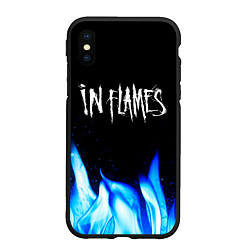 Чехол iPhone XS Max матовый In Flames blue fire
