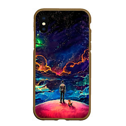 Чехол iPhone XS Max матовый Вершина мира, цвет: 3D-коричневый