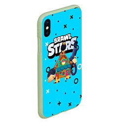 Чехол iPhone XS Max матовый 8bit ghost skin, цвет: 3D-салатовый — фото 2