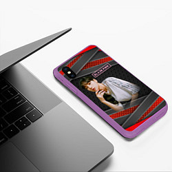 Чехол iPhone XS Max матовый Lisa kpop Blackpink, цвет: 3D-фиолетовый — фото 2