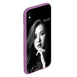 Чехол iPhone XS Max матовый Blackpink Rosanna Park Chae-hyun, цвет: 3D-фиолетовый — фото 2