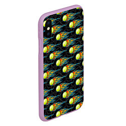 Чехол iPhone XS Max матовый Мячики теннисные, цвет: 3D-сиреневый — фото 2