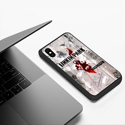 Чехол iPhone XS Max матовый Linkin Park Hybrid Theory, цвет: 3D-черный — фото 2