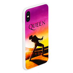 Чехол iPhone XS Max матовый Queen Фредди Меркьюри, цвет: 3D-белый — фото 2