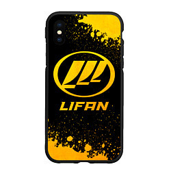 Чехол iPhone XS Max матовый Lifan - gold gradient