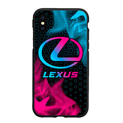 Чехол iPhone XS Max матовый Lexus - neon gradient