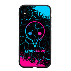 Чехол iPhone XS Max матовый Evangelion - neon gradient