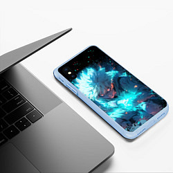 Чехол iPhone XS Max матовый Аура киллуа - hunter x hunter, цвет: 3D-голубой — фото 2