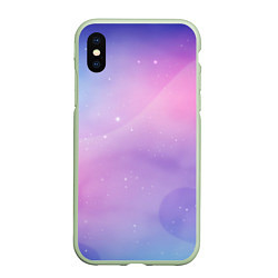 Чехол iPhone XS Max матовый Градиентовый космос