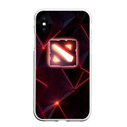 Чехол iPhone XS Max матовый Dota 2 Lightning, цвет: 3D-белый