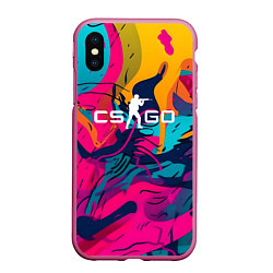 Чехол iPhone XS Max матовый Counter Strike Go Logo Color