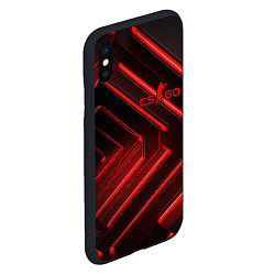Чехол iPhone XS Max матовый Red neon CS GO, цвет: 3D-черный — фото 2