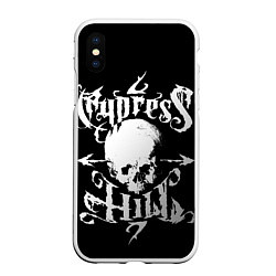 Чехол iPhone XS Max матовый Cypress hill - skull arrows