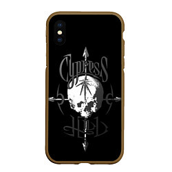 Чехол iPhone XS Max матовый Cypress hill - arrows skull