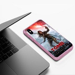 Чехол iPhone XS Max матовый A surviver is born, цвет: 3D-розовый — фото 2
