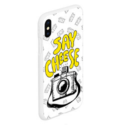 Чехол iPhone XS Max матовый Say cheese, цвет: 3D-белый — фото 2