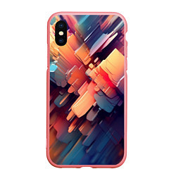 Чехол iPhone XS Max матовый Цветная абстракция каменных сланцев, цвет: 3D-баблгам