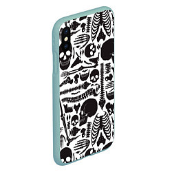 Чехол iPhone XS Max матовый Human osteology, цвет: 3D-мятный — фото 2