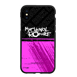 Чехол iPhone XS Max матовый My Chemical Romance rock legends: символ сверху