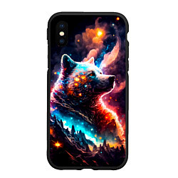 Чехол iPhone XS Max матовый Космический звездный медведь